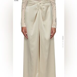 Elegant Cream Wide-Leg Pants